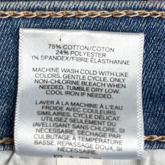 Express Distressed Mid Rise Jeans Womens 10R Stamped Floral - Picture 11 of 11